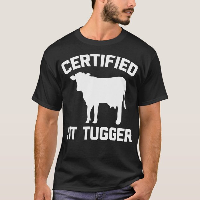 zertifizierte Tit Tugger - Funny Cow Bauer Farm T-Shirt (Vorderseite)