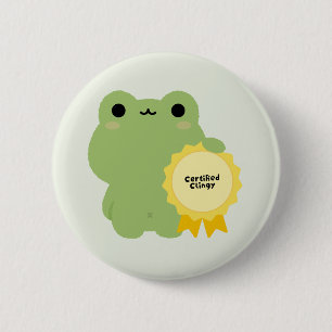 Zertifizierter Anhänglicher Frosch Button