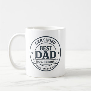 Zertifizierter bester Vater #0001 - 100 % Original Kaffeetasse