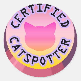 Zertifizierter Catspotter Runder Aufkleber