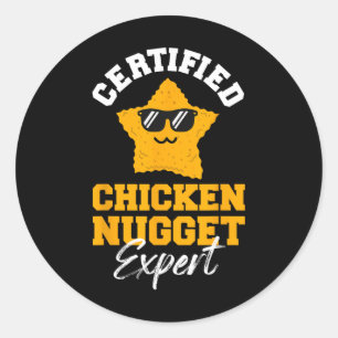 Zertifizierter Chicken-Nugget-Experte - Lustige Ki Runder Aufkleber