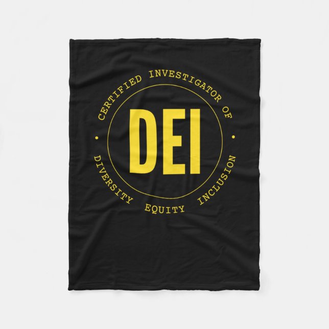 Zertifizierter Ermittler von Dei Diversity Equity  Fleecedecke (Vorderseite)