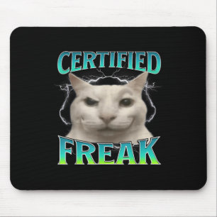 Zertifizierter Freak Funny Cat Meme Alberner Stari Mousepad