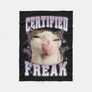 Zertifizierter Freak isst Zement Verfluchte Katze Fleecedecke