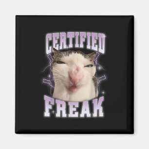 Zertifizierter Freak isst Zement Verfluchte Katze  Magnet