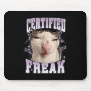 Zertifizierter Freak isst Zement Verfluchte Katze Mousepad