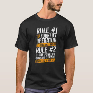 Zertifizierter Gabelstaplerfahrer Vintage-Regel 1 T-Shirt