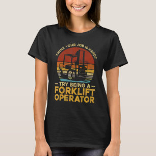 Zertifizierter Gabelstaplerfahrer Vintage Retro Th T-Shirt