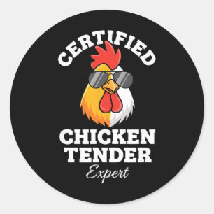 Zertifizierter Hähnchen-Tender-Experten-Hahn In Runder Aufkleber