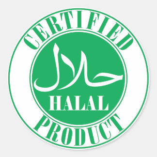 Zertifizierter Halal-Produktaufkleber – Islamische Runder Aufkleber