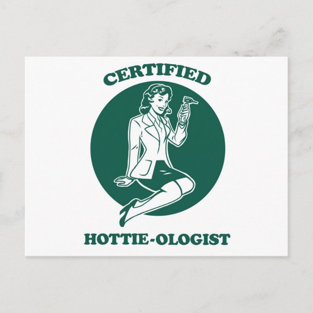 Zertifizierter Hottie-ologe Postkarte (Vorderseite)