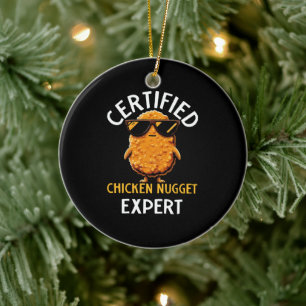 Zertifizierter Hühnchen-Nugget-Experte Keramik Ornament