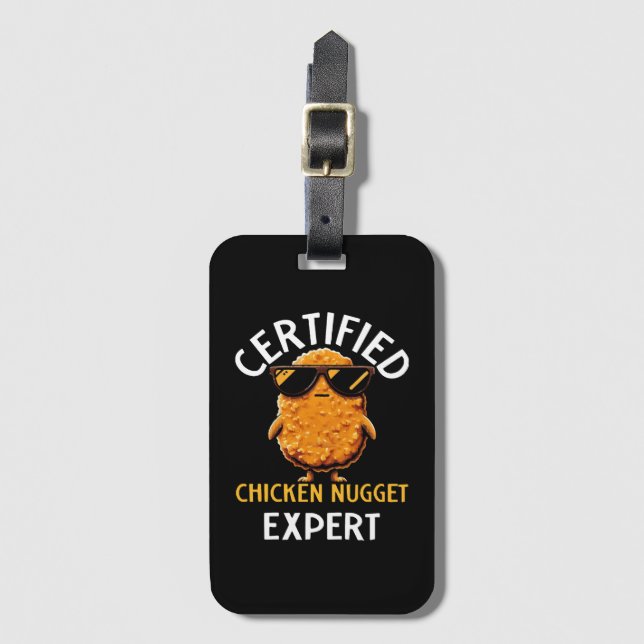 Zertifizierter Hühnernugget-Experte Gepäckanhänger (Vorderseite Vertikal)