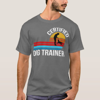 Zertifizierter Hundetrainer-Retrostitel Vintag T-Shirt