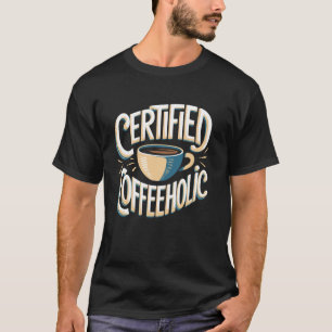 Zertifizierter Kaffeetrinker Lustiger Kaffeeliebha T-Shirt