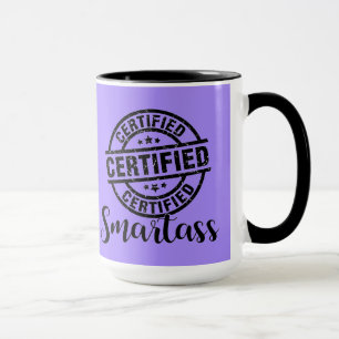 Zertifizierter Klugscheißer Lila Tasse