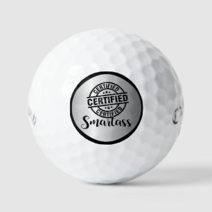 Zertifizierter Klugscheißer Silber Golfball