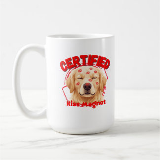 Zertifizierter Kussmagnet - Lustiger Golden Retrie Kaffeetasse