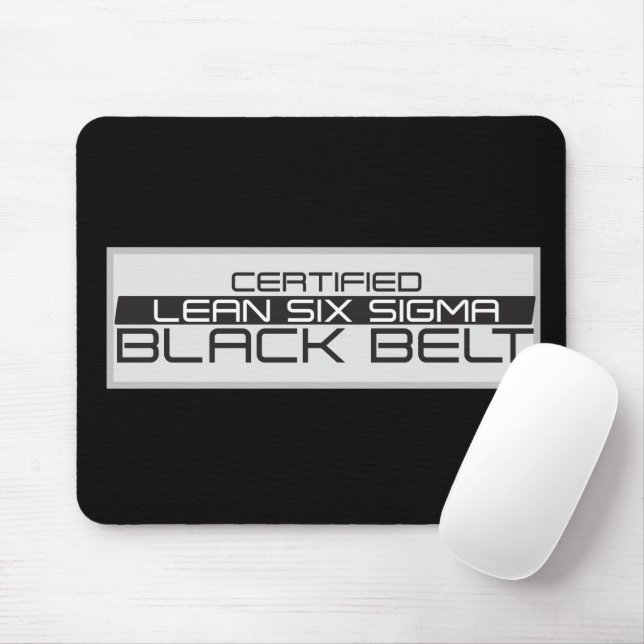 Zertifizierter Lean Six Sigma Black Belt Mousepad (Mit Mouse)