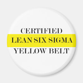 Zertifizierter Lean-Six-Sigma-Gelbgürtel Magnet