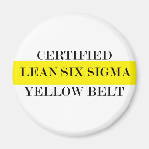 Zertifizierter Lean-Six-Sigma-Gelbgürtel Magnet