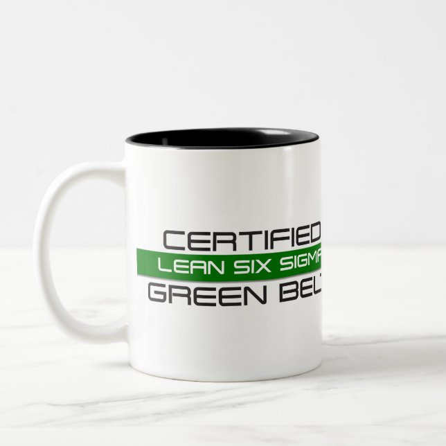 Zertifizierter Lean Six Sigma Green Belt 11oz Zweifarbige Tasse (Links)