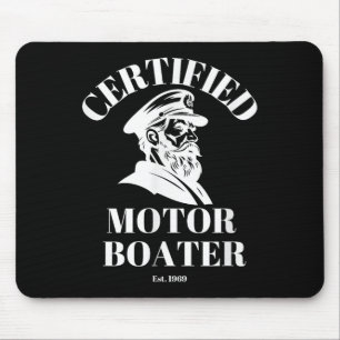 Zertifizierter Motorbootfahrer Lustiger Segler Sch Mousepad