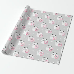 Zertifizierter Niedrigenergie-Panda Geschenkpapier