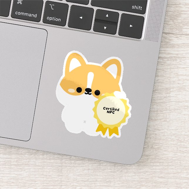 Zertifizierter NPC Corgi Aufkleber (Detail)