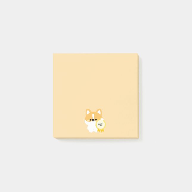 Zertifizierter NPC Corgi Post-it Klebezettel (Vorderseite)