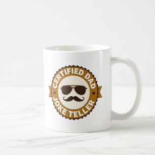 Zertifizierter Papa-Witz-Erzähler Lustiger Vaterta Kaffeetasse