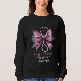 Zertifizierter Pflegeassistent CNA Coquette Bow Sweatshirt