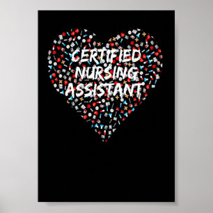Zertifizierter Pflegehelfer Cna Herzdoktor Kranken Poster