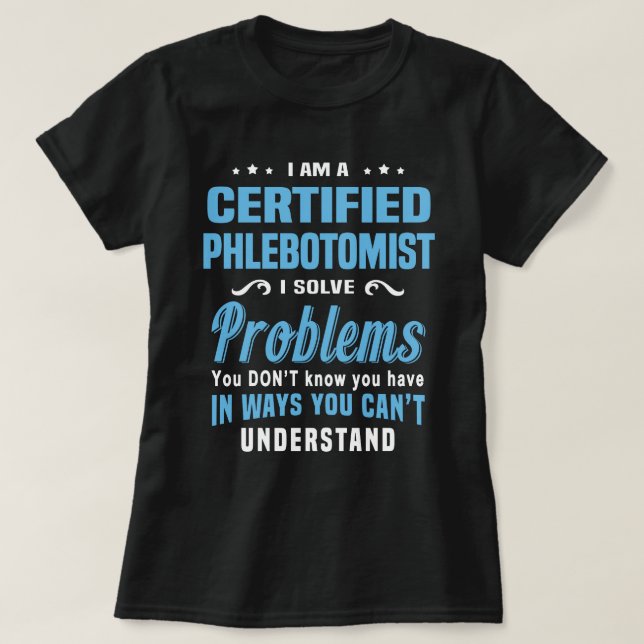 Zertifizierter Phlebotomist T-Shirt (Design vorne)