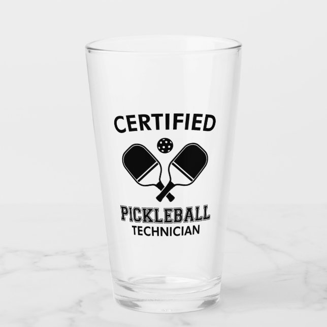 Zertifizierter Pickleball-Techniker Glas (Vorderseite)
