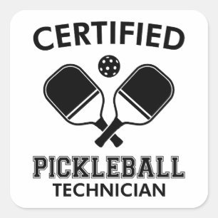 Zertifizierter Pickleball-Techniker Quadratischer Aufkleber