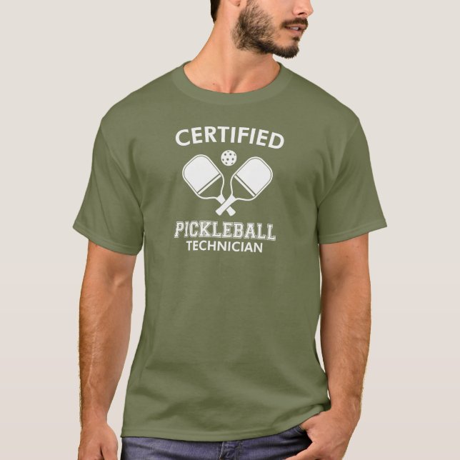 Zertifizierter Pickleball-Techniker T-Shirt (Vorderseite)