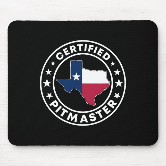 Zertifizierter Pitmaster Texanischer Bbq-Grill Tex Mousepad (Vorne)