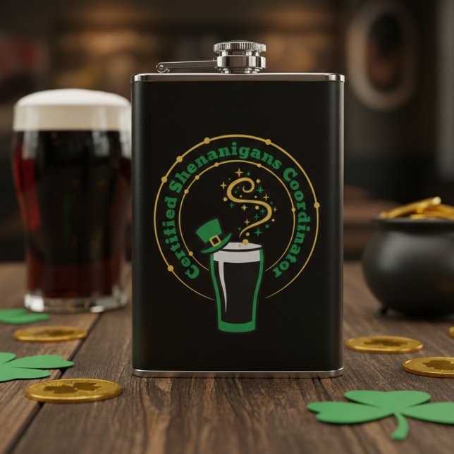 Zertifizierter Shenanigans-Koordinator St. Paddys Flachmann (Von Creator hochgeladen)