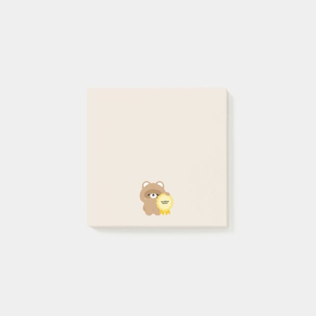 Zertifizierter Softie-Biber Post-it Klebezettel (Vorderseite)