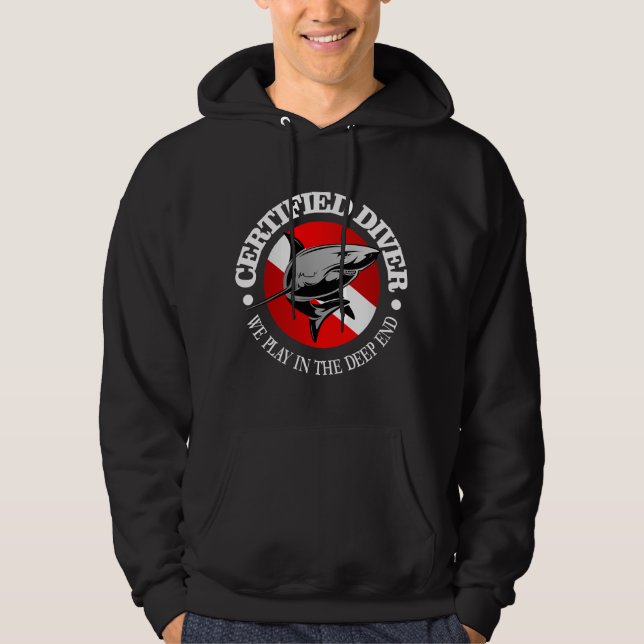 Zertifizierter Taucher (Shark) Hoodie (Vorderseite)