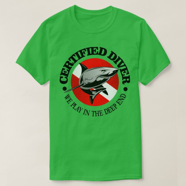 Zertifizierter Taucherhai T-Shirt (Design vorne)