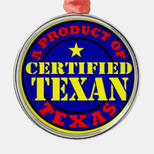 ZERTIFIZIERTER TEXAN SILBERNES ORNAMENT