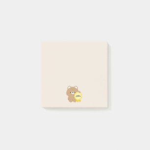 Zertifizierter Überdenker Braunbär Post-it Klebezettel