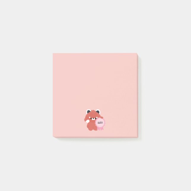 Zertifizierter Ungeschickter Roter Panda Post-it Klebezettel (Vorderseite)