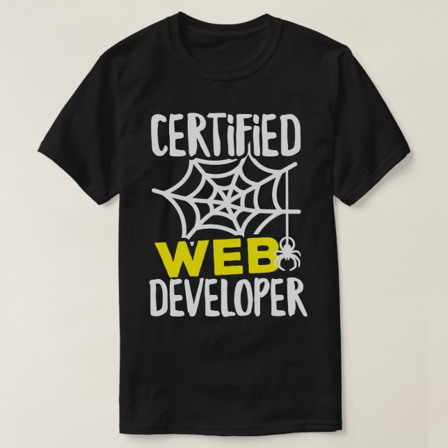 Zertifizierter Webentwickler T-Shirt (Design vorne)