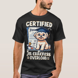 Zertifizierter Welpen-Niedlichkeits-Hund-Diplom-Gr T-Shirt