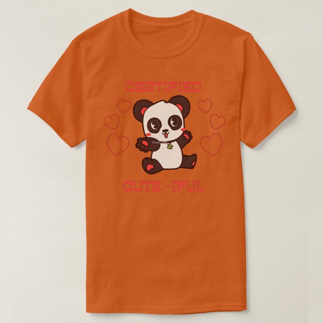 Zertifiziertes cuteiful panda T Shirt (Design vorne)