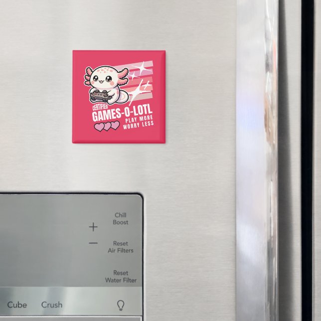 Zertifiziertes Games-o-Lotto Niedliches Axolotl Ga Magnet (In Situ (Kühlschrank))