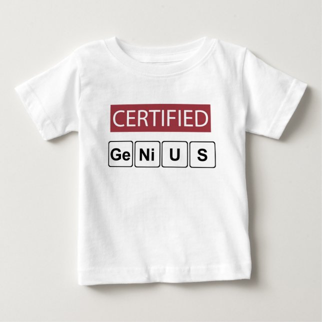 Zertifiziertes Genie Baby T-shirt (Vorderseite)